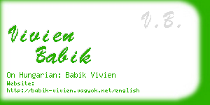 vivien babik business card